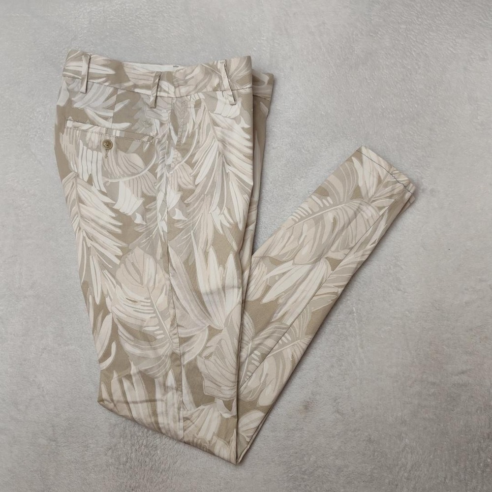 Dockers Pants Mens 30x32 Beige Floral Chino Slim Tapered Stretch Casual Tropical
